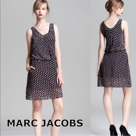 Marc By Marc Jacobs Dresses & Skirts - Marc By Marc Jacobs Velvet Devore Puzzle Dress Size 2
